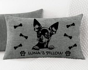 Miniature Pinscher Pillow Cover/Gift For Dog Pillow Cover/Dog Lover Gift/Pinscher Pillow Cover For Dog Bed/Pinscher Lover Mom Dad Gift