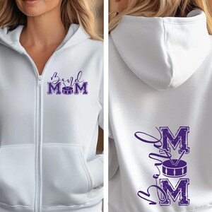 Band Mom Zip Hoodie Sweatshirt/Womens Band Sports Hooded Jacket/Gift For Band Mom/Band Mom Shirt Jacket/Band Mom Gift