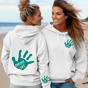 Prolife Baby&#39;s Hand Right To Life Gildan 18500 Unisex Hoodie Sweatshirt/Christian Choose Life Womens Shirt/Gift For Her/Religious Sweatshirt