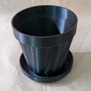 Self-Watering Plant Pots Set | Modern 3D Printed Planter, Drainage Tray