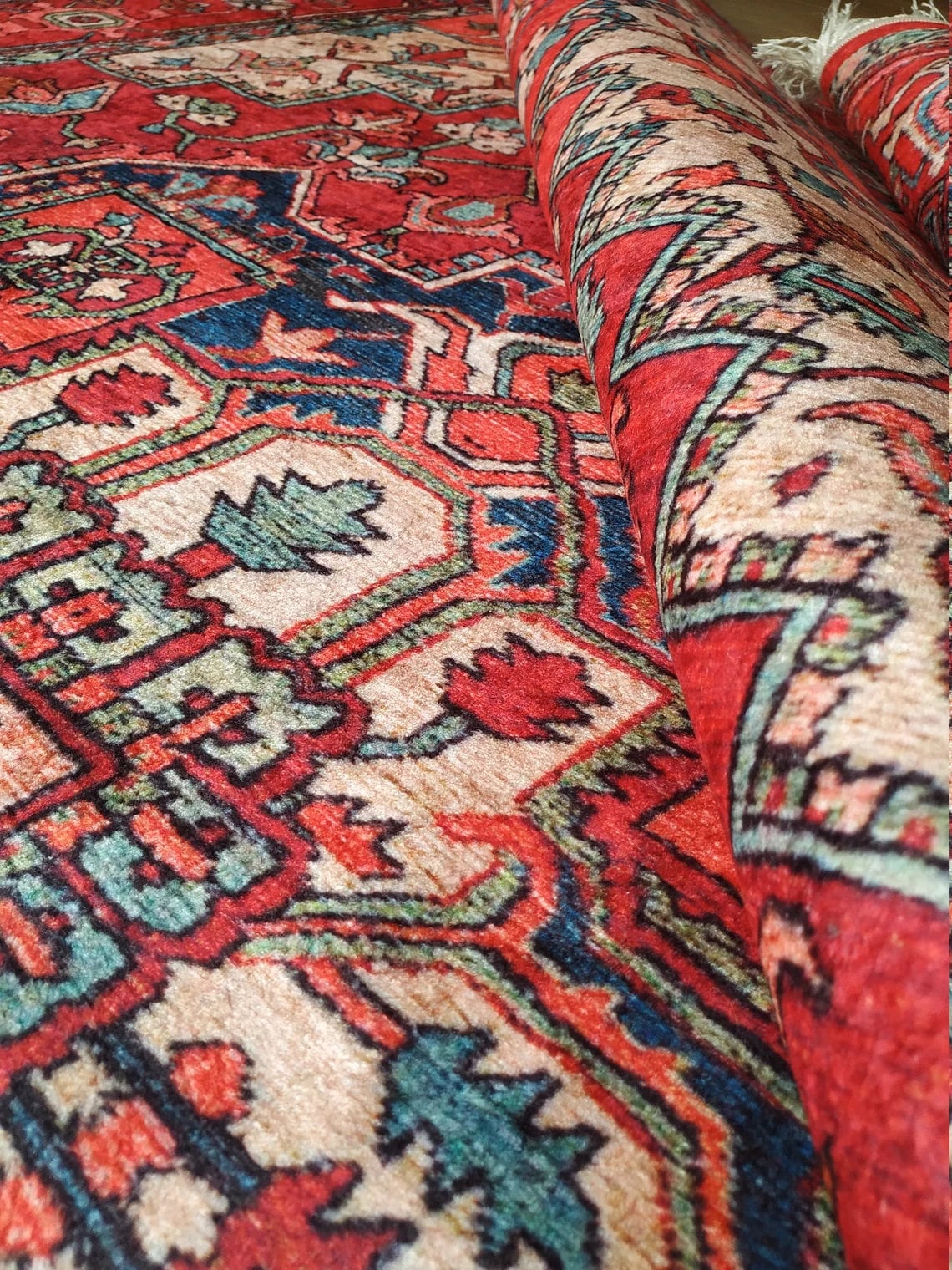 Turkish Vintage Red Rug, Oriental Pattern Rug, Area Rugs