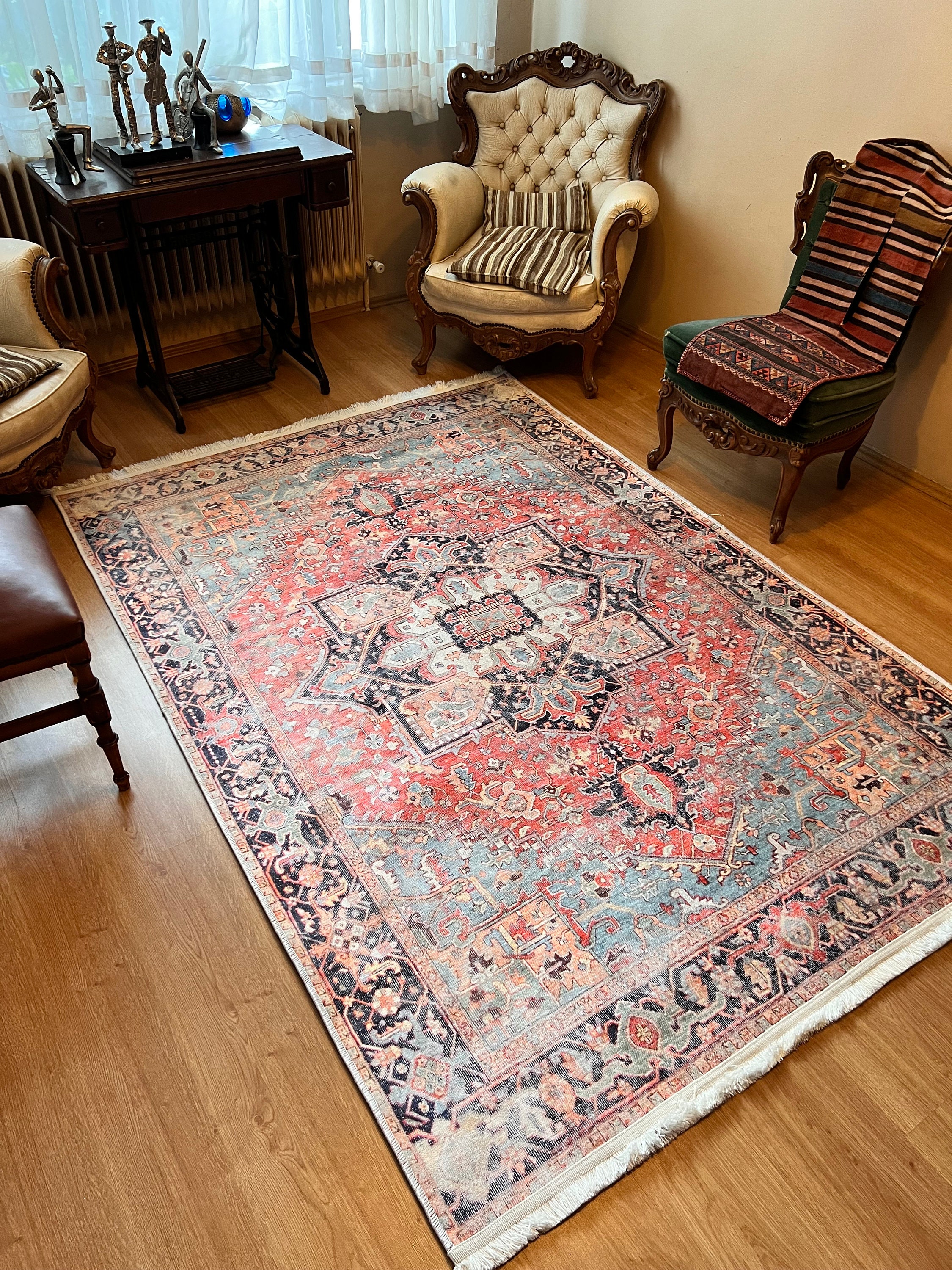 美品　ペルシャ絨毯　ヴィンテージラグ　ピンク Amazon｜カーペット ピンク おしゃれ 1畳 100*150 夏用 ラグ 洗える