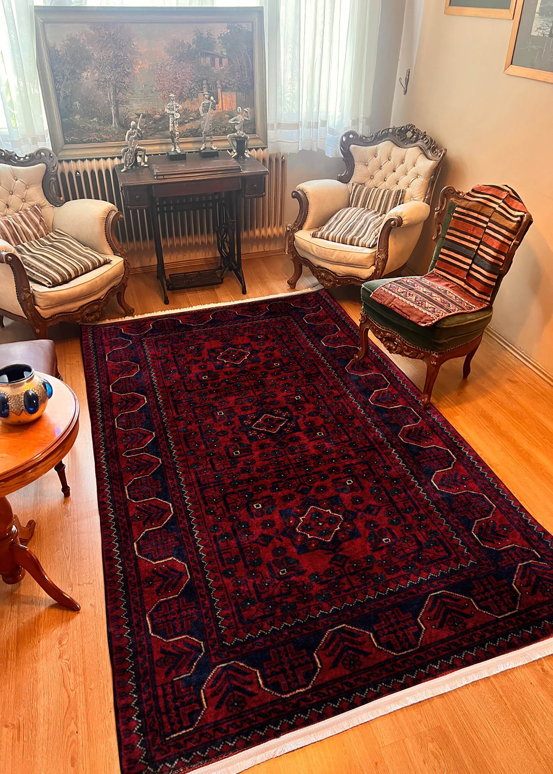 114×192 \"Forest walk”ViNTAGE TURKiSH RUG Shop Vintage Turkish Rugs – Turk Rugs