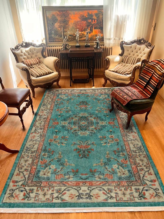 No.33 ヴィンテージラグ L トルコ マット turkish rug ヴィンテージ