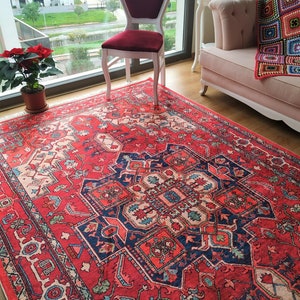 45.5×104 \"Red rose” ViNTAGE TURKiSH RUG 45.5×104 