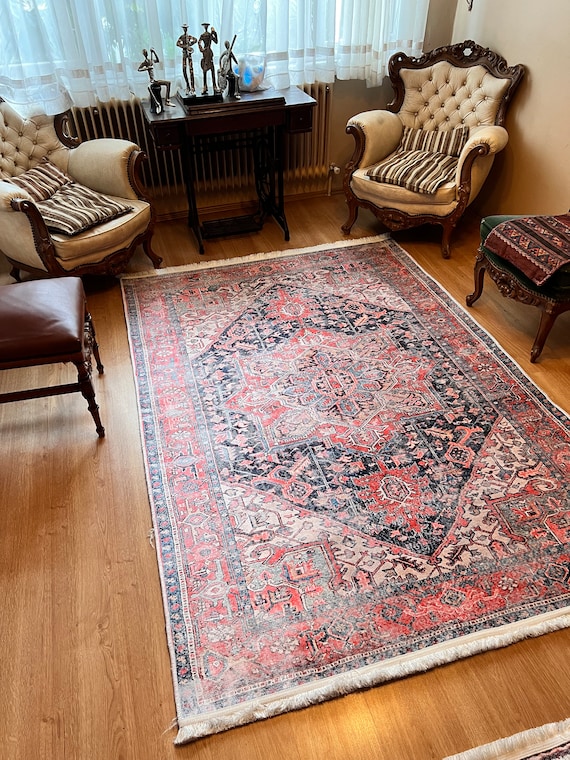 美品　ペルシャ絨毯　ヴィンテージラグ　ピンク 美品 ペルシャ絨毯 ヴィンテージラグ ピンク V118885746