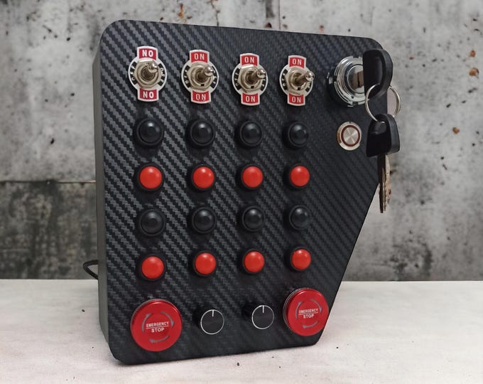 Curasim Controls Sim Racing Button Box | Full-metal RGB Illuminated ...