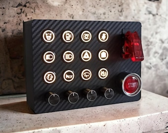 BBX_01P Botones GRABADOS USB PC Simracing Assetto Corsa, Euro Truck Simulator 26 función