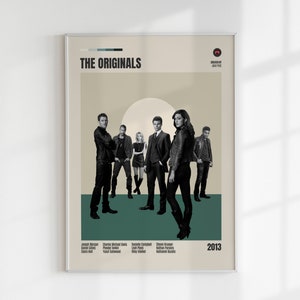 Impresión de televisión de inspiración vintage, impresión de película retro, moderno de mediados de siglo, póster de programa de televisión retro, arte de película minimalista, póster de película personalizado, póster de película
