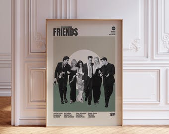 VINTAGE INSPIRED Tv Print, Retro Movie Print, Midcentury Modern, Retro TV Show Poster, Minimal Movie Art, Custom Movie Poster, Film Poster