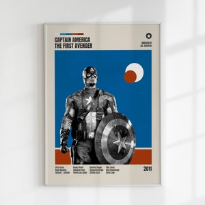 VINTAGE INSPIRED Filmdruck, Retro Filmdruck, Midcentury Modern, Retro TV-Serienplakat, Minimale Filmkunst, Filmplakat individuell, Filmplakat