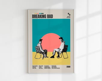 VINTAGE INSPIRED Tv Print, Retro Movie Print, Midcentury Modern, Retro TV Show Poster, Minimal Movie Art, Custom Movie Poster, Film Poster