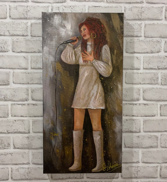 Original Acrylic Art on Canvas 12x24, Modern Music Painting