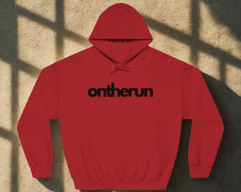 Unisex Moisture Wicking ontherun Running Hoodie: Cotton-Poly Blend