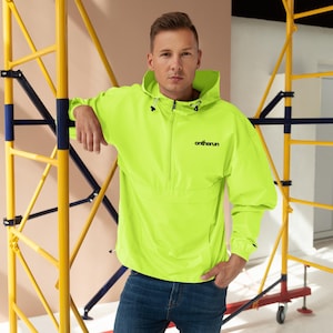 ontherun Custom Embroidered Champion Packable Jacket, Packable Travel Jacket, Jacket for Runner, Jacket for Athletes, Gift for Runners