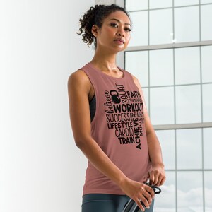 Trainingstank voor dames, spiertank voor dames, sporttanktop voor dames, motiverende tanktop, ontspannen fit tanktop voor vrouwen, cadeau voor atleten