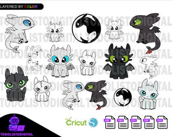 Amazing Dragons Bundle | SVG, EPS, PDF, PNG, and DXF files for Cricut