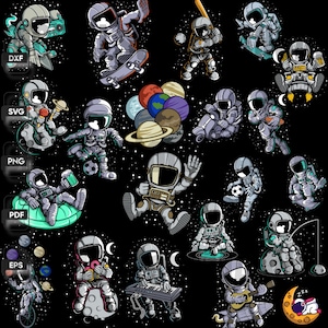 Kit astronaut, vector, eps, dxf, svg, pdf, png, cricut