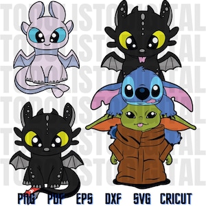 Gevectoriseerde cartoon tandeloze pakket in png, pdf, dxf, eps, svg, cricut, bestandskunst, vectorformaten