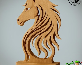 Laser Cut Horse Wood Art, Home Decor (svg, dxf, pdf, eps Files)