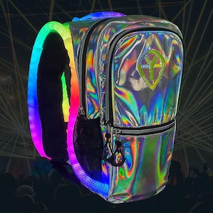 Laser Jetpack - LED Backpack - 2-Liter Hydration Rave Bag, Festival Gear, Music Festival Compliant, Convenient Pockets