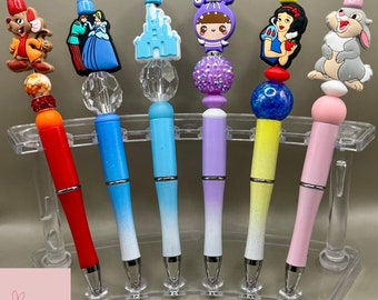 Disney Characters Series 1 // Ballpoint Beaded Pens // Disney Beaded Pens // Cute Beaded Pens