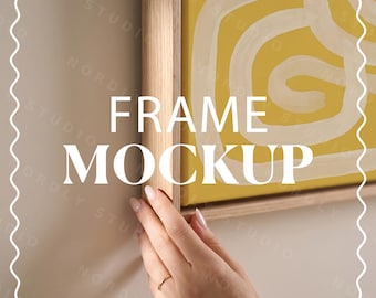Horizontal Frame Mockup PSD 3x2 Ratio, Photorealistic Art Scene, Smart Object, Instant Download