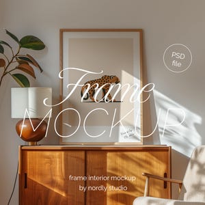 DIN A Frame Mockup: Vertical Portrait Template (PSD)