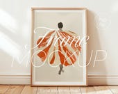 Scandinavian Vertical Frame Mockup, Thin Wood (PSD, A Series Sizes)