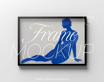 Black Landscape Frame Mockup: DIN A, Art & Prints (PSD Template)