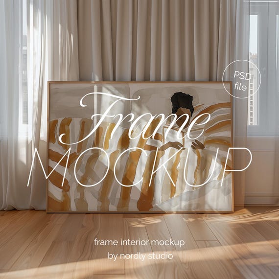 DIN A Landscape Frame Mockup: Horizontal PSD Template (Digital Download)