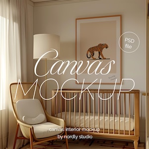 Nursery Frame Mockup - A2 Vertical Wood Art Display