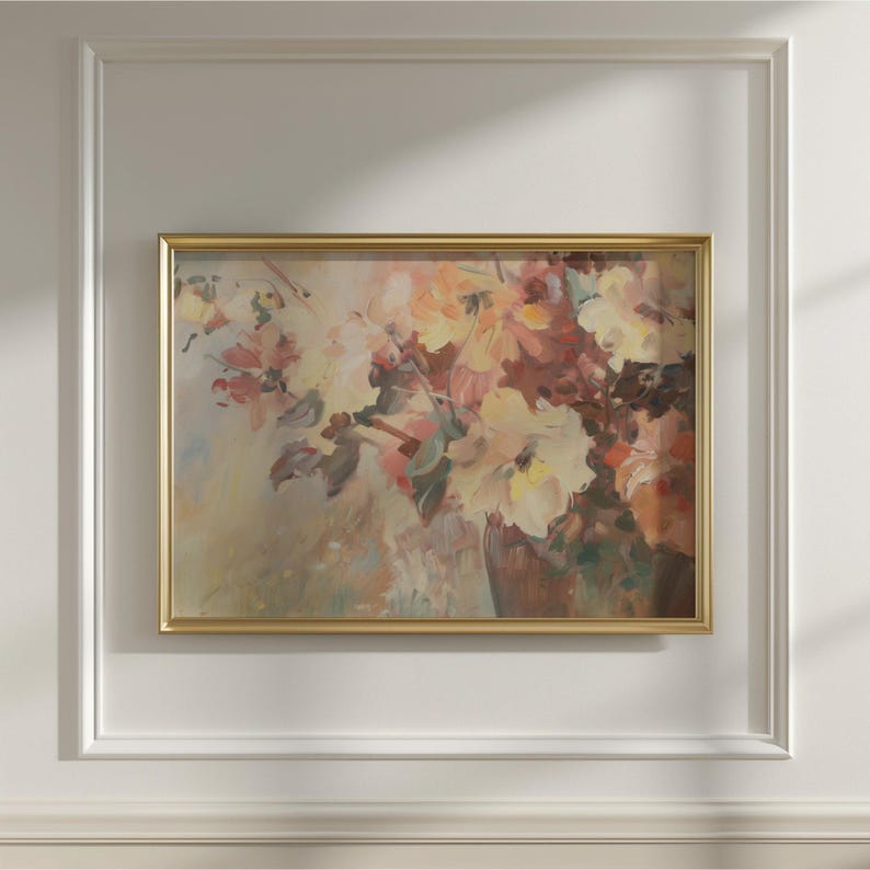 DIN A Horizontal Frame Mockup, Frame Hanging on Wall Panelling Template for PS, Gold Frame PSD for Prints & Artwork, Scandinavian Mockup