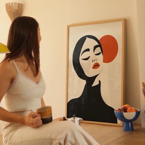 Video Frame Mockup With Person, DIN A Wall Art Reel Mockup Video, 1x1 & 9x16 Aspect Ratio for Reels, PSD Animated Mockup, Video Mockup MOV