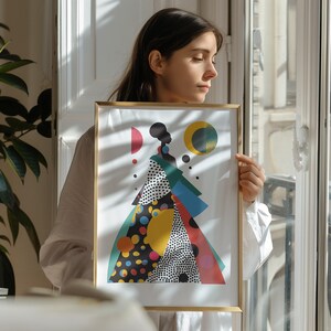 Mockup van een dun houten frame: Boho interieur (PSD) afbeelding 6