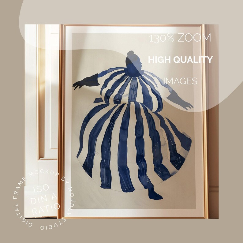 DIN A Vertical Frame Mockup, Frame Leaning on Wall Template for Photoshop, Thin Wood Frame PSD for Prints and Artwork, Wall Panelling Mockup