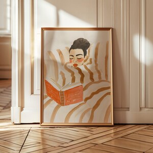DIN A Vertical Frame Mockup, Frame Leaning on Wall Template for Photoshop, Thin Wood Frame PSD for Prints and Artwork, Wall Panelling Mockup