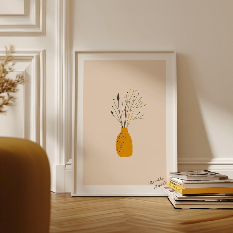 White Wood Frame Mockup: Minimal Leaning Design (A Series Sizes) image 5