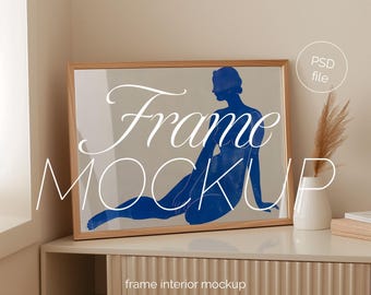 DIN A Landscape Frame Mockup: Horizontal PSD Template (Digital Download)