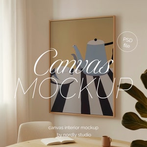 Frame Mockup, Framed Canvas Mockup, DIN A Ratio, Kitchen Wooden Frame Mockup, PSD Photoshop Mockup, Floater Frame Mockup, Wall Art Mockup
