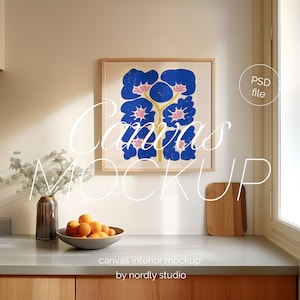 Square frame mockup, Minimalistic frame mockup, Rectangle poster mockup, Hanging frame mockup, Kitchen frame mockup, interior frame mockup