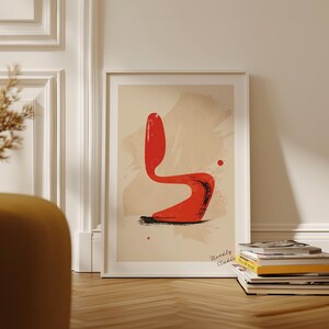 White Wood Frame Mockup: Minimal Leaning Design (A Series Sizes) image 3