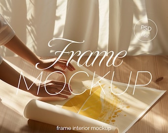Rolled Poster Mockup: Minimalist Frame, DIN A Ratio (PSD)