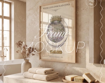 5x7 Vertical Frame Mockup: Photorealistic Scene, Smart Object (Instant Download)