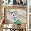 DIN A Landscape Frame Mockup for Photoshop, Horizontal Frame Mockup with Person PSD Template for Art & Prints, Digital Frame Mockup Template product logo
