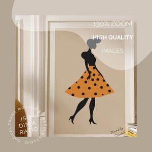 White Wood Frame Mockup: Minimal Leaning Design (A Series Sizes) image 2