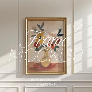 Golden Frame Mockup: Scandinavian Style, DIN A Sizes