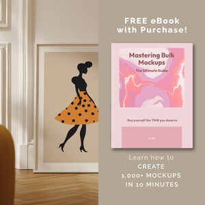 White Wood Frame Mockup: Minimal Leaning Design (A Series Sizes) image 4