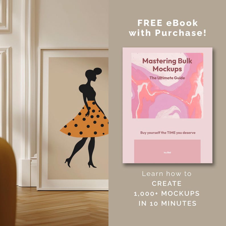 White Wood Frame Mockup: Minimal Leaning Design (A Series Sizes) image 4