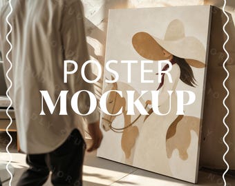 Poster Mockup PSD Vertical ISO Frame Photorealistic Scene Instant Download Smart Object Art